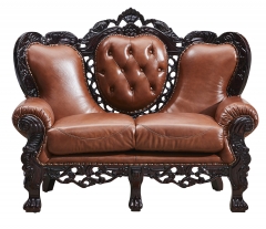 JHC Kingsway Brown Leather Sofa Set