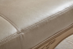 JHC Morocco White Pearl Leather Chaise