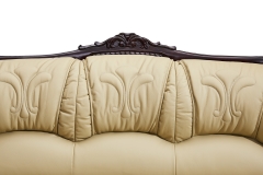 JHC Charlemagne Ivory Leather Sofa Set