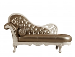 JHC Morocco Dark Pearl Leather Chaise