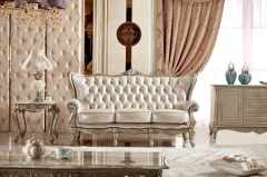 JHC Morocco White Pearl Leather Sofa Set