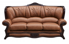 JHC Charlemagne Brown Leather Sofa Set