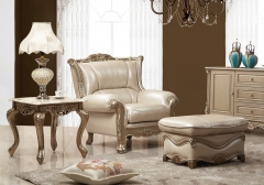 JHC Bamboo White Pearl Leather Sofa Set