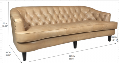 JHS Candace Gaston Leather Sofa