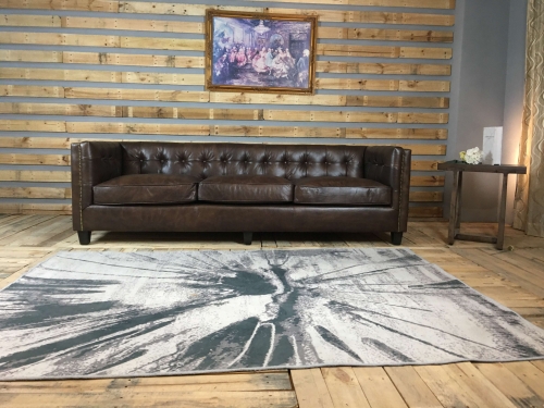 JHS Lancaster Distressed whiskey Leather Sofa