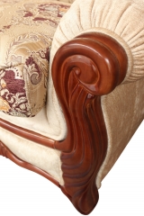 JHC Kensington Gold & Brown Fabric Sofa Set