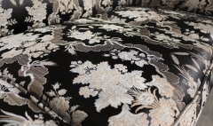 JHC San Carlo Black & Silver Fabric Sofa Set
