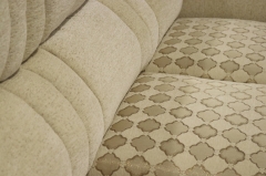 JHC Bamboo Gold & Ivory Fabric Sofa set