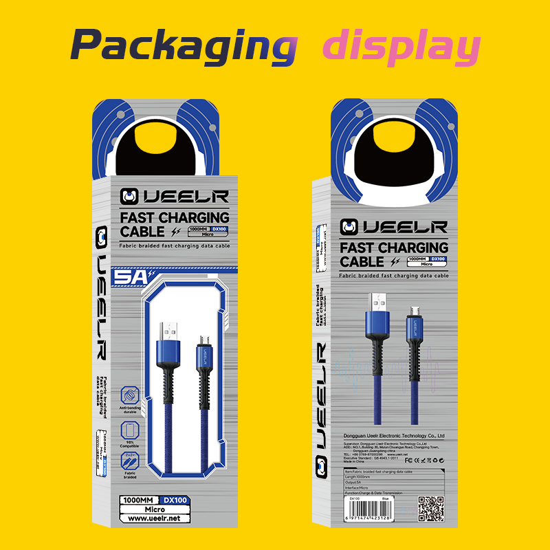 DX100 DX200 DX300 Fabric braided fast charging data cable
