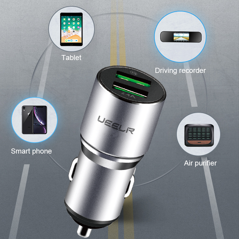 DC298 Fully Compatible Aluminium Alloy Car Charger