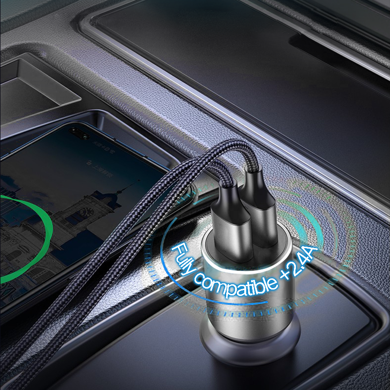 DC298 Fully Compatible Aluminium Alloy Car Charger