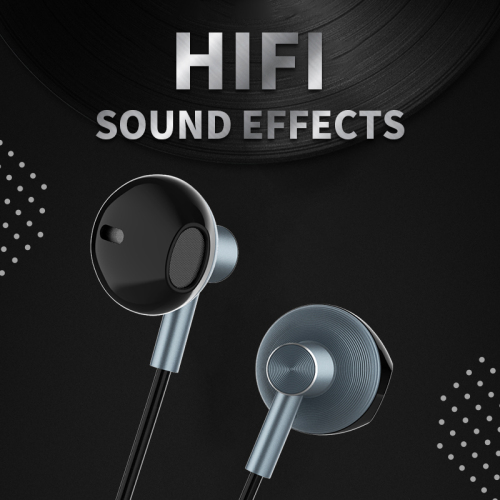 DR09 3.5MM Metal Wire Control Earphone