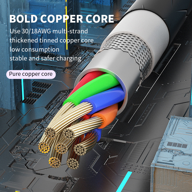 DX107-MPC Liquid soft glue fast charging data cable Micro&Lightning&Type-C