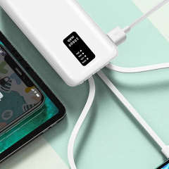 DY02 20000mAh Big Capacity Built in Cables Power Bank