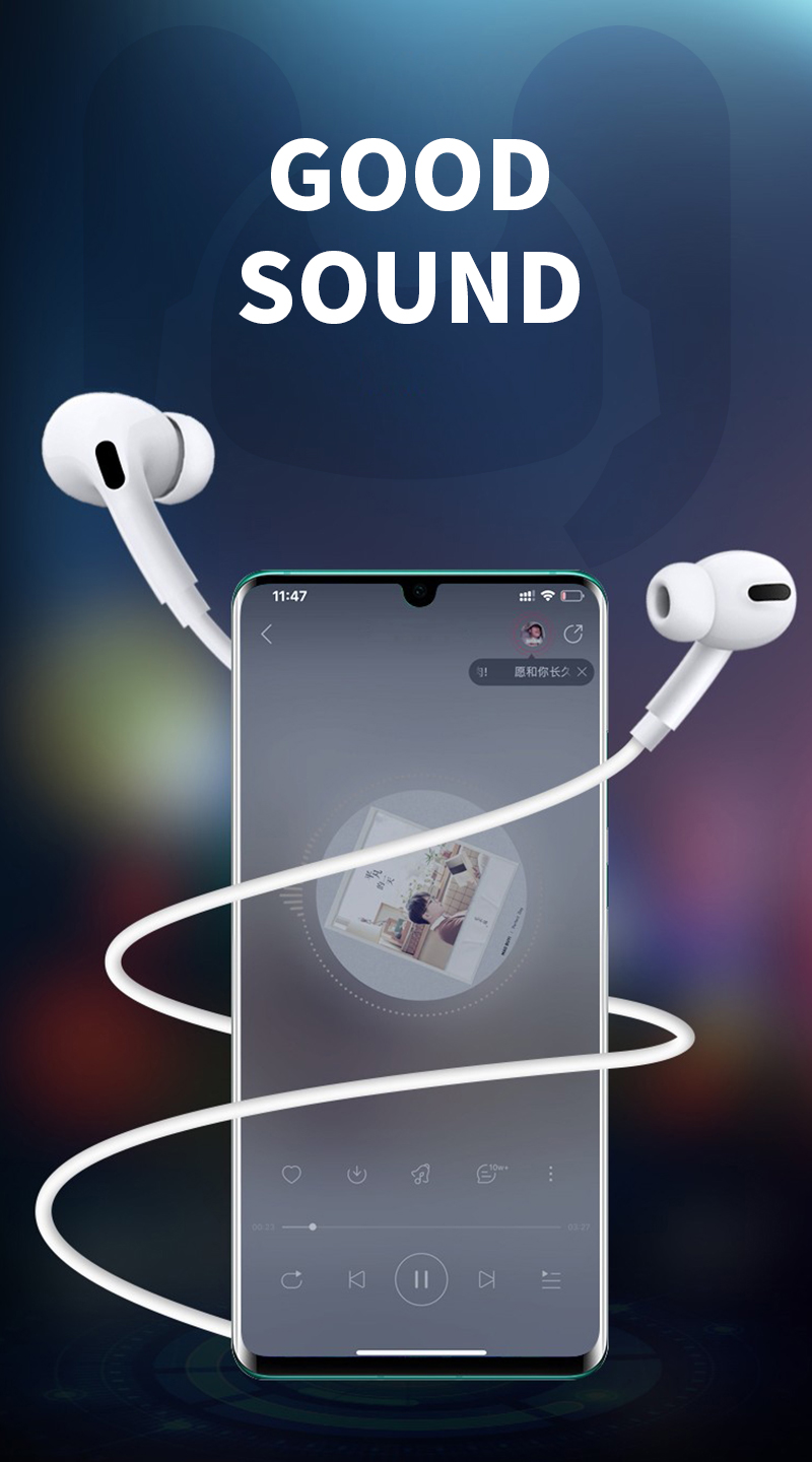 DR100 Type-c interface wired music headset