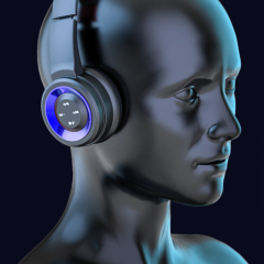 DL122 Foldable Headset Bluetooth Headset 8D Surround Sound