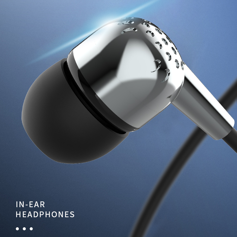 DR130W Shiny Personality Wired Earphone