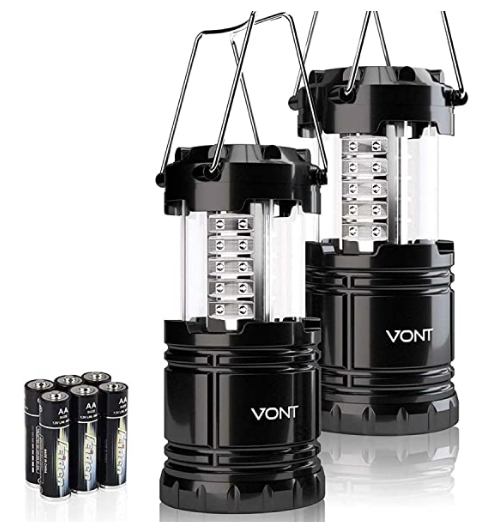 Vont Super Bright LED Lantern , 2 Pack For Camping And Emergency
