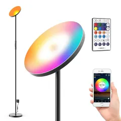 RGBCW Smart WiFi LED Sky Floor Lamp, Super Bright Dimmable Torchiere Lamp