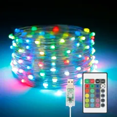 33ft USB Powered Fairy Lights with Remote
