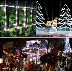 33ft LED Solar Rope Lights Cool White