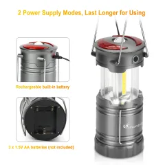 Rechargeable LED Lantern with Magnetic Base and Hook