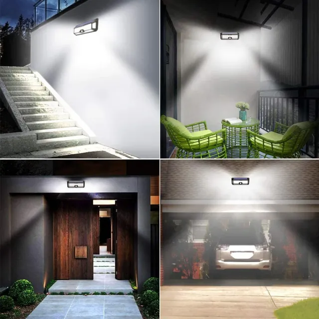 136 LED Wireless Solar Motion Sensor Light Outdoor