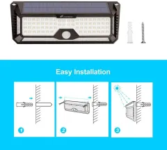 136 LED Wireless Solar Motion Sensor Light Outdoor