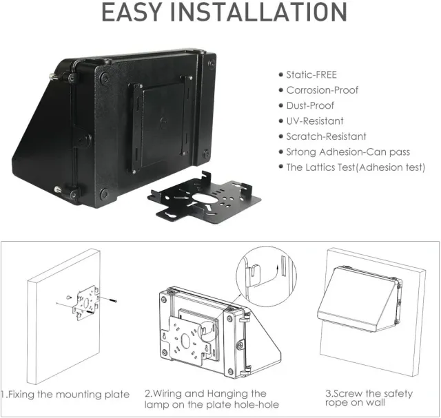 Moobibear BS-WL-120W SPS120H16-WP2B-72CW LED Wall Pack Light