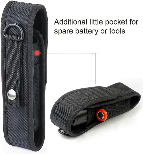 2-Pack Nylon Flashlight Holster for 5"-6.5" Tac Flashlight