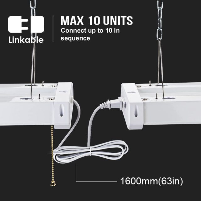 Linkable 4ft LED Utility Shop Light with Plug 4 Pack