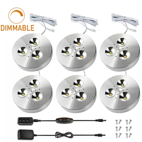 3W Warm White 12V LED Puck Lights
