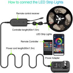 SMD 5050 APP Control Multi-color Flexible LED Strip Lights Widely Decoration