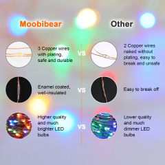 99ft 300 LEDs Multicolor Solar Fairy Lights