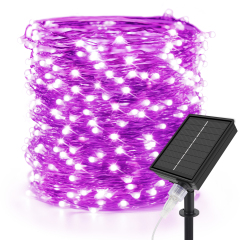 99ft 300 LEDs Purple Solar Fairy Lights