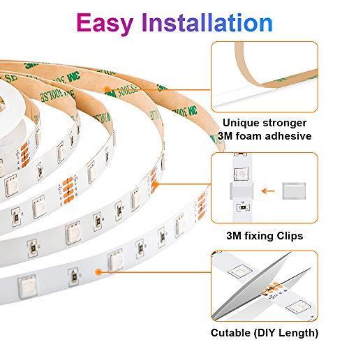 32.8FT/510M Music Sync LED Strip Lights with 44Key Remote