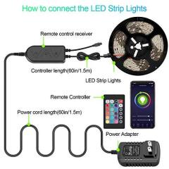 16.4FT/5M Smart WiFi LED Strip Lights For Home Interior Decoration