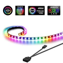 19.7in/50cm Magnetic RGB PC LED Strip Lights For Chassis Decoration