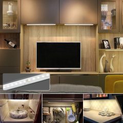 20LEDs Rechargeable Motion Sensing Closet Light with Magnetic Strip For Home Counter Decoration