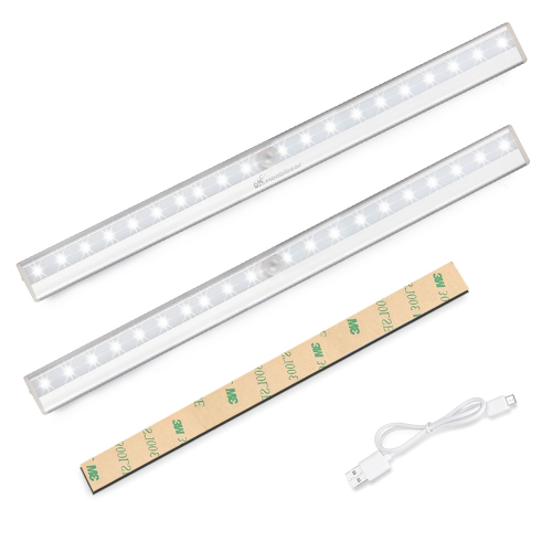 20LEDs Rechargeable Motion Sensing Closet Light with Magnetic Strip For Home Counter Decoration