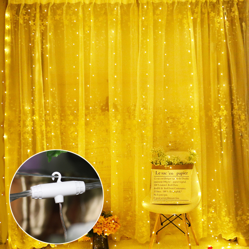 3*3 M 300 LEDs USB Led Icicle String Lights with Hook Up for Garland Christmas Wedding Window Decoration