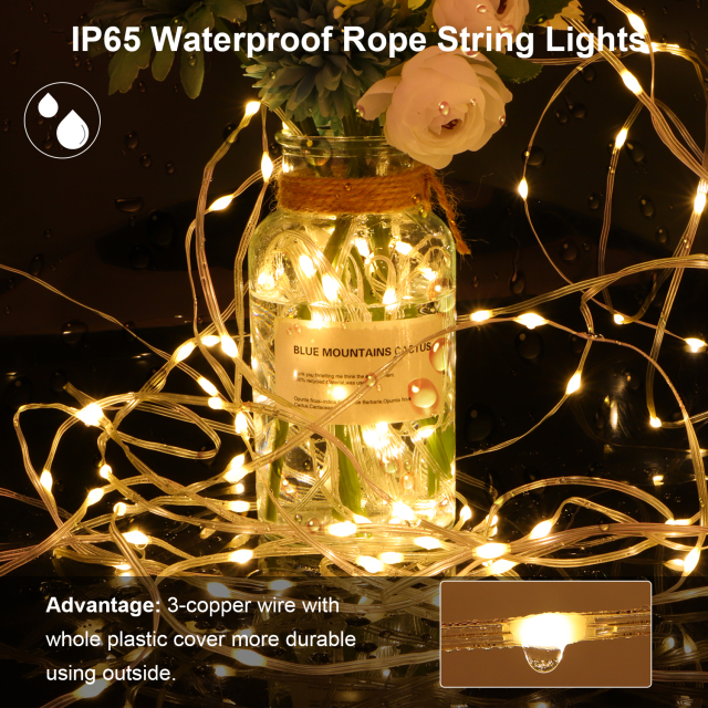 ORGED Upgraded 164ft Solar & Plug in 2-in-1 LED Fairy String Lights, 400 LED 8 Lighting Modes with Remote Control For House Decoration