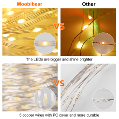 ORGED Upgraded 164ft Solar & Plug in 2-in-1 LED Fairy String Lights, 400 LED 8 Lighting Modes with Remote Control For House Decoration