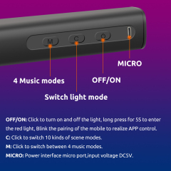 Double RGBIC Bluetooth Smart LED Light Bars with 6 Scene Modes and 4 Music Modes