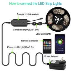 32.8ft/10M Music Sync Color Changing LED Strip Lights