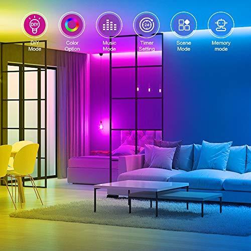 16.4FT/5M Music Sync LED Strip Lights with 44Key Remote