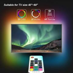 USB Led Strip Lights for 40"-60" TV with 360°RF Remote, 20 Colors