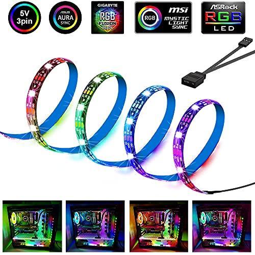 40in/100cm Addressable RGB PC LED Strip, 5V 3 Pin Header