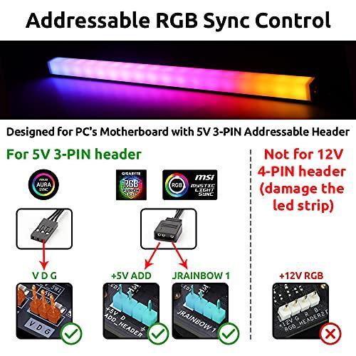 RGBIC Magnetic Addressable RGB LED PC Light Strip Bar