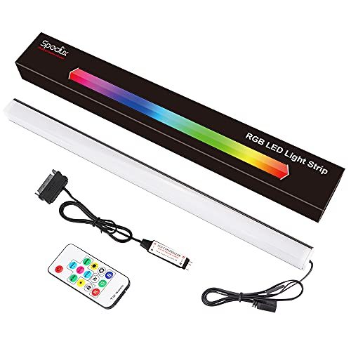 RGBIC Magnetic Addressable RGB LED PC Light Strip Bar with 14key RF Controller